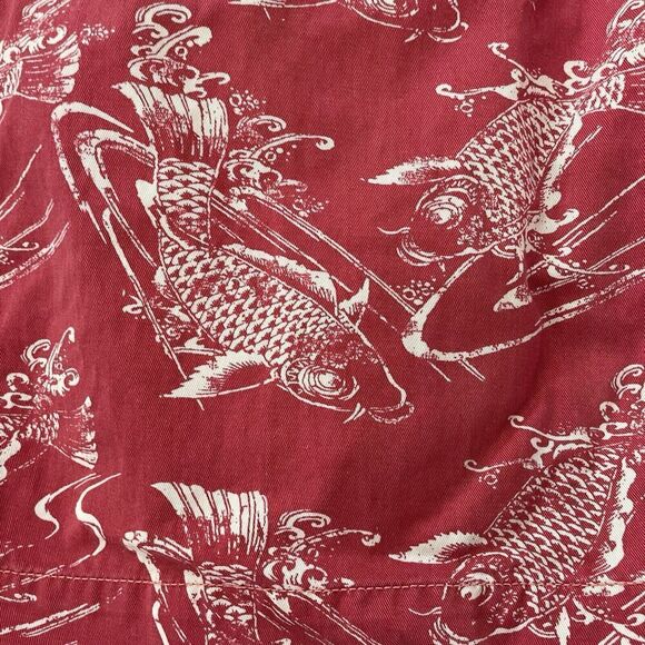 Polo Ralph Lauren Shorts Mens 33 Red All Over Print Koi Fish Relaxed Fit… - Picture 3 of 8